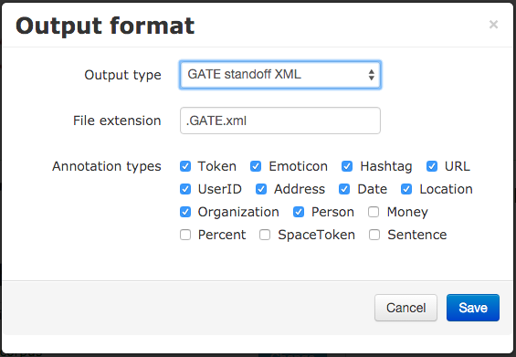 Configuring job output format